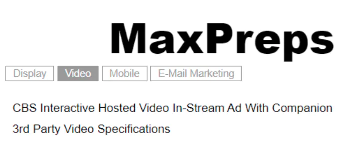 Figure 22 MaxPreps Video Wall Post Advertising Format