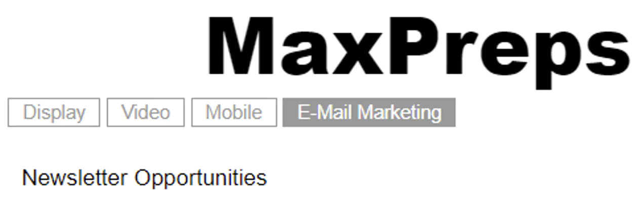 Figure 24 MaxPreps E-Mail Marketing Wall Post Advertising Format